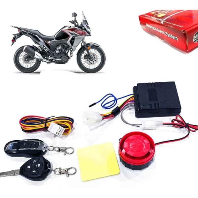 Auto Pearl 12V Black Two-Way Anti Theft Motorcycle Alarm Kit with 2 Pcs Remote for Versys X 300 BS6