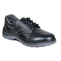 Safe Ride Storm Buff Barton Leather Steel Toe Black Safety Shoes, Size: 9