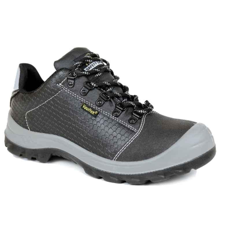 Vaultex RDY Steel Toe Black Safety Shoes, Size: 39