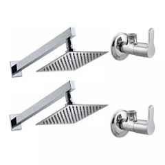 Fastgear 4 Pcs Stainless Steel Silver Chrome Finish Faucet Set with Shower, FG3056