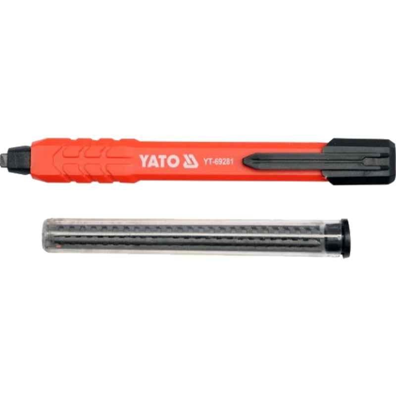 Yato 130mm Automatic Carpenter & Masonry Pencil with Spare Lead, YT-69281