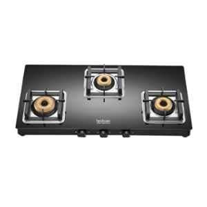 Hindware Arsenio 3B AI Glass Top Cooktop with 3 Brass Burner & Automatic Ignition, CT 100230