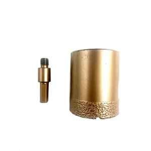 Jon Bhandari 50mm 2-in-1 Vacuum Brazing Diamond Core Drill Bit with Adapter, CB-7