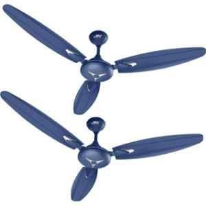 MinMAX Neo Star 41W 410rpm 5 Star Mild Steel Glossy Finish Silver & Blue Ceiling Fan with 3 Blades, Sweep: 1200 mm (Pack of 2)