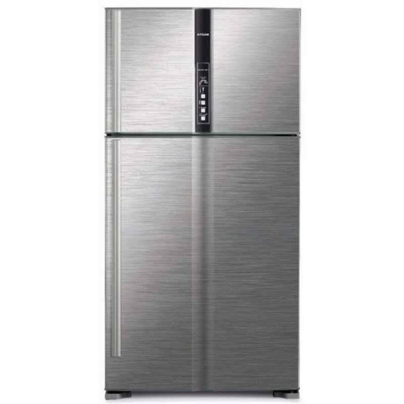 Hitachi 698L Silver Super Big2 Top Mount Inverter Refrigerator, RV820PUK1KBSL