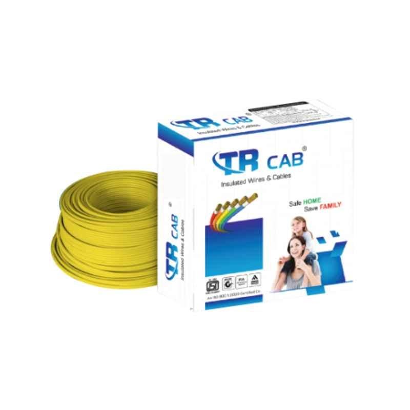 TR CAB 4 Sqmm FR PVC Yellow Insulated House Wire Cable, TR/20