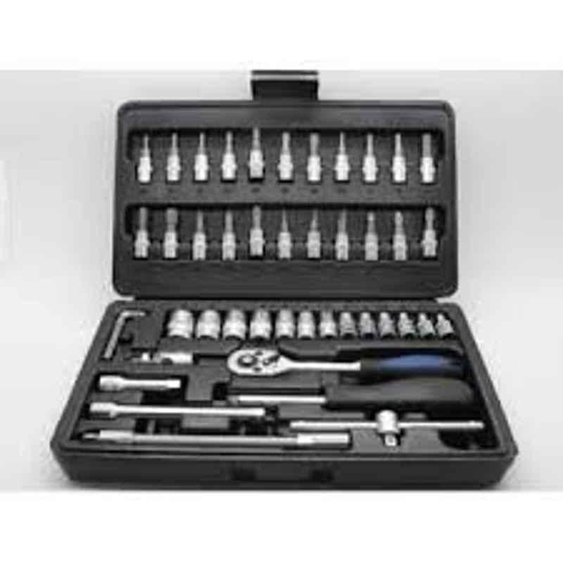 Krost 46Pcs Made In Taiwan Socket Set (1/4 inch) For Home & Professional Use.