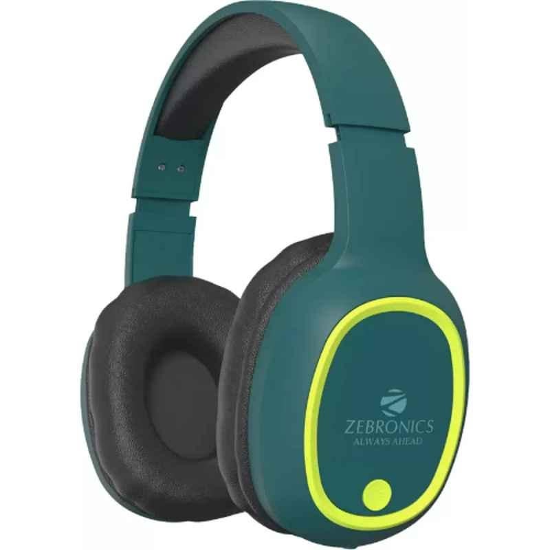 Zebronics Zeb Thunder Teal Green Bluetooth & Wired Headset with Mic