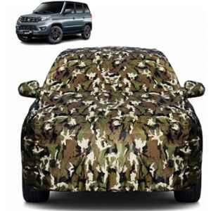 Allextreme Polyester Multicolour Camouflage Car Body Cover with Mirror Pocket for Mahindra Bolero Neo, PV-BN01