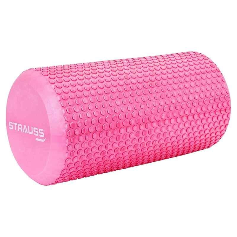 Strauss 30cm Pink Yoga Foam Roller, ST-1433
