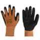 SSWW Brown Shell with Black Rubber Crinkle Palm Coated Gloves