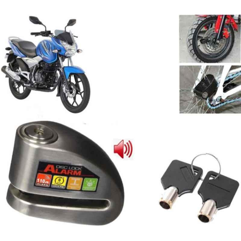 Auto Pearl Steel Black Anti-Theft Alarm Disc Brake Lock for Discover 125 DTS-i, Lock_040