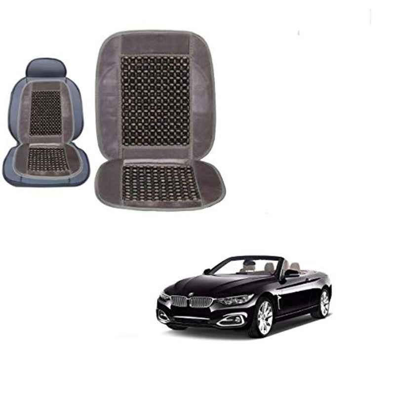 Kozdiko Wooden Bead Seat with Grey Velvet Border for BMW 4 Series