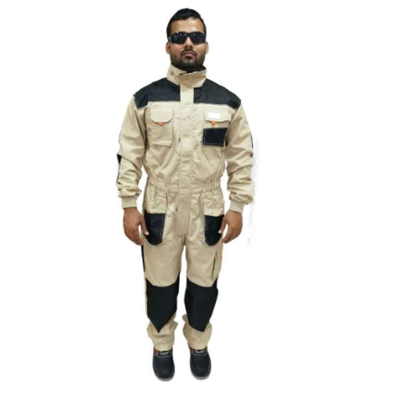 Taha Safety Polyester & Cotton Beige Coverall Size: 2XL
