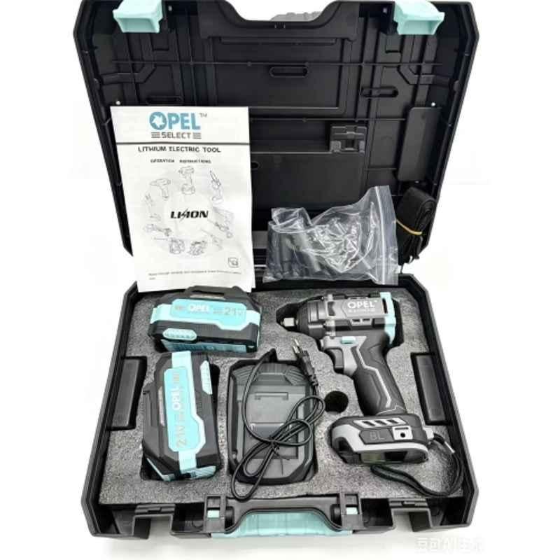 Opel 1/2 inch 21V 400Nm Cordless Impact Wrench with Accessories, 5236