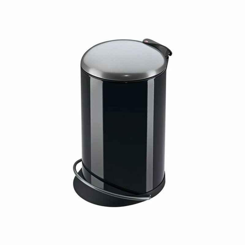 Hailo Pedal Waste Bin, HLO-0516-900, TopDesign M, 13 L, Black and Silver