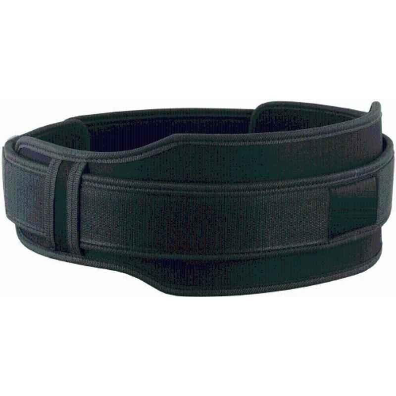 QUIT-X Neoprene Black Double Strength Gym Belt with Back & Lumbar Support, Size: Free