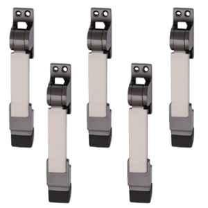 Atom DS004 Black Silver Finish Door Stopper (Pack of 5)