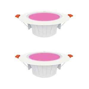 Fybros Silvio Plus 9W Aluminium Pink Round LED Ceiling Light, FLS5837B (Pack of 2)