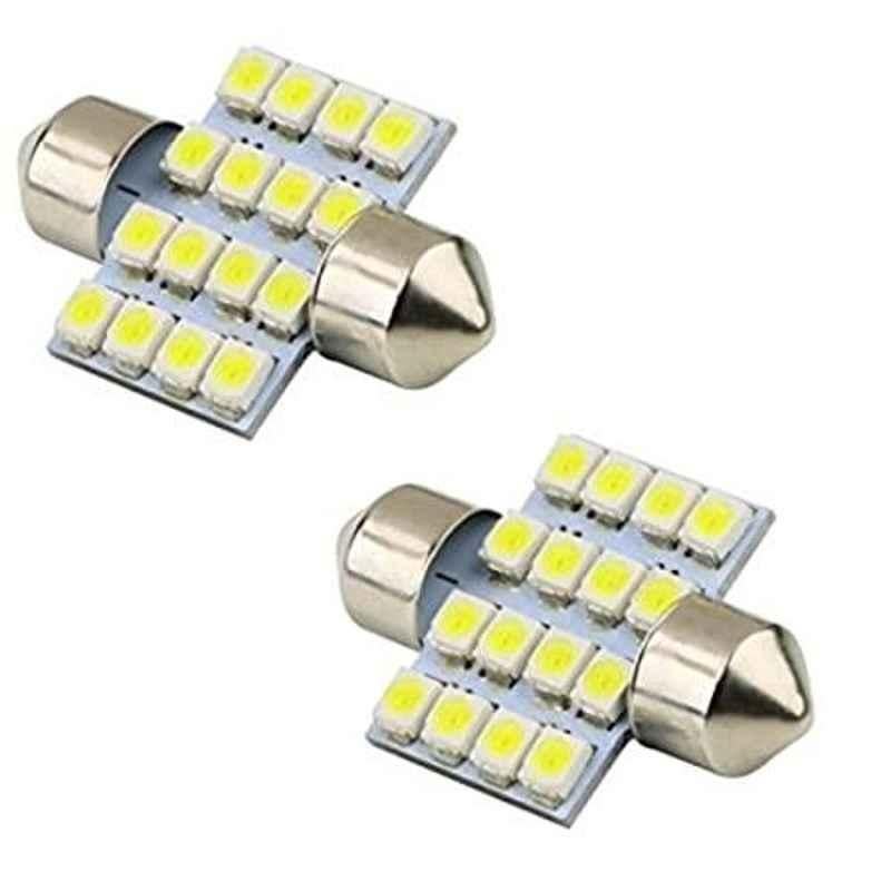 AOW 2X16 SMD LED Interior Car Roof Light/Dome Light for -Chevrolet Optra Magnum(White) Pack of 2