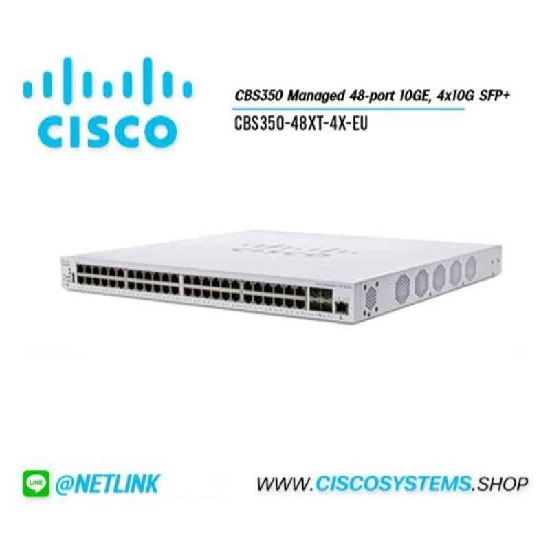Cisco CBS350 48-Port 10GEI 4x10G SFP+ Managed Switch, CBS350-48XT-4X-EU