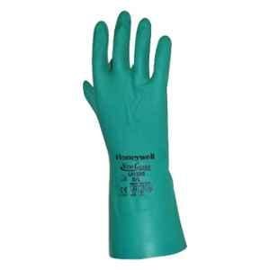 Honeywell Nitri Guard Plus Green Flocked Cotton Safety Gloves, Size: 9 L, LA132G