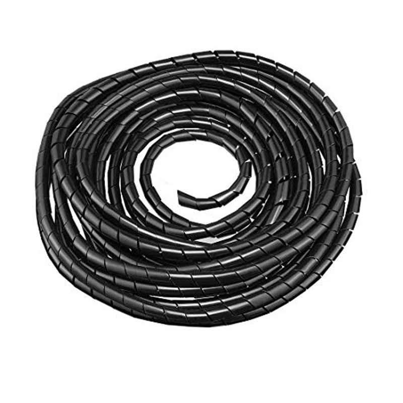 10mm 7m Polyethylene Black Spiral Wire Wrap Tube