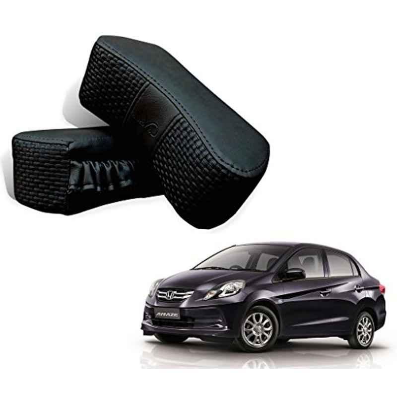 Kozdiko 2 Pcs Memory Foam Black Car Vastra Neck Rest Cushion Set for Honda Amaze, koz_5206