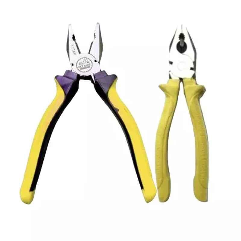 Sky Blue 2 Pcs 8 inch Multicolour 2 Cutting Wire False Piece Lineman Plier Combo, SBE339