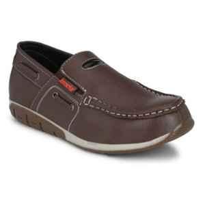 Kavacha S68 Leather Steel Toe Brown Work Safety Shoes, Size: 9