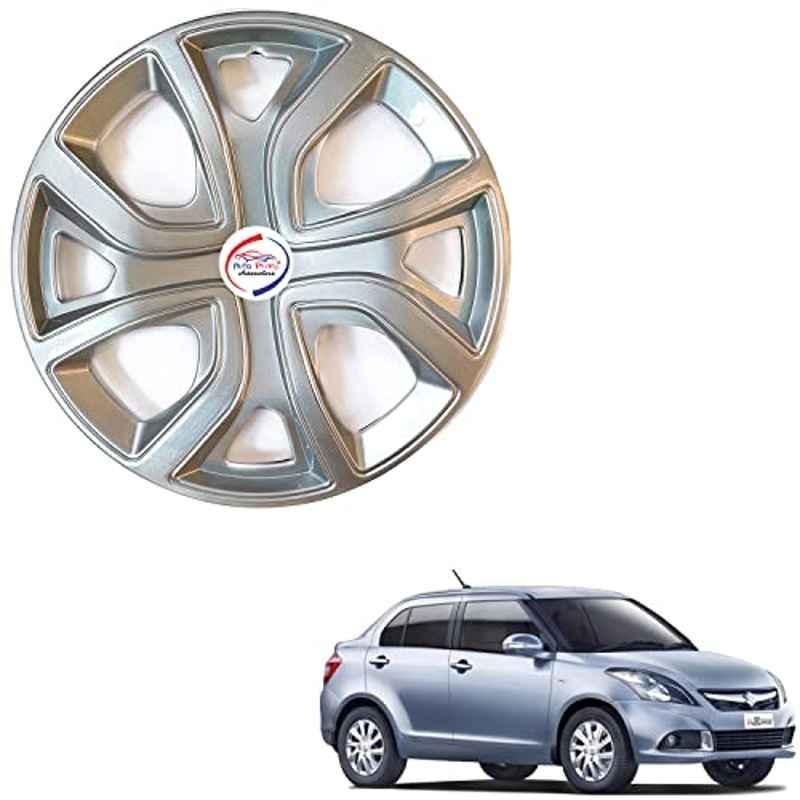 Auto Pearl 4 Pcs 14 inch ABS Press Type Hubcap Wheel Cover Set with Retention Ring for Maruti Suzuki Dzire Type 3