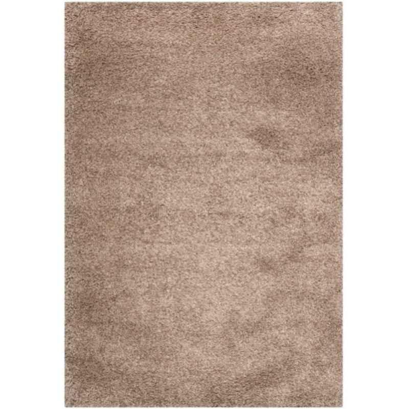 Carpetify 3x5ft Light Brown Shaggy Plain Fur Carpet Rug, 0528YS9254O