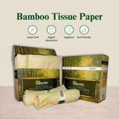 Eco Aaroyaa 50 Pcs Bamboo Tissue Paper Packet with Soft & Absorbent