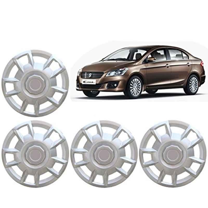 Buy Auto Pearl 4 Pcs 15 inch ABS Silver Press Fit Wheel Cover Set for Maruti Suzuki Ciaz Online At Price 1326