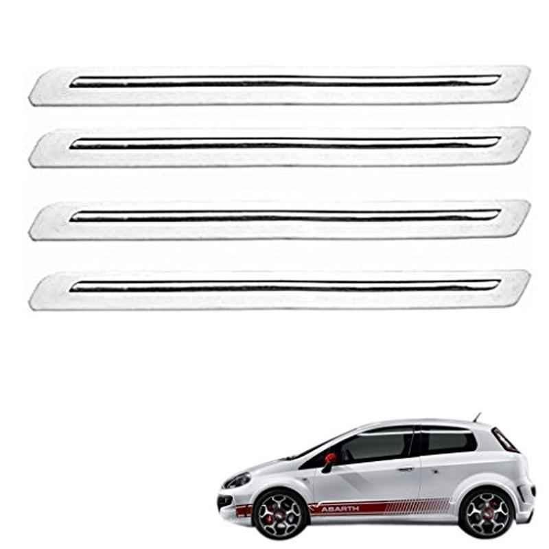 Kozdiko 4 Pcs White Car Bumper Protector Set for Fiat Punto