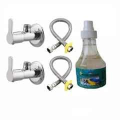 Fastgear Marc Stainless Steel Silver Chrome Finish Bathroom Faucet Set, FG2379