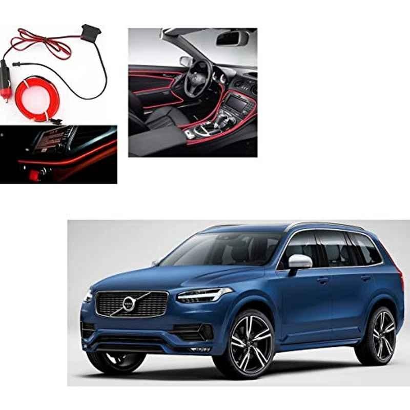 Kozdiko 12V Red Car Interior Decor Neon Strip Light for Volvo XC90