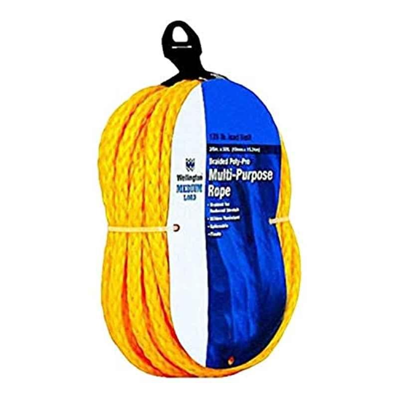 Wellington 135lbs 50ft Polypropylene Yellow Twisted Rope, 30646
