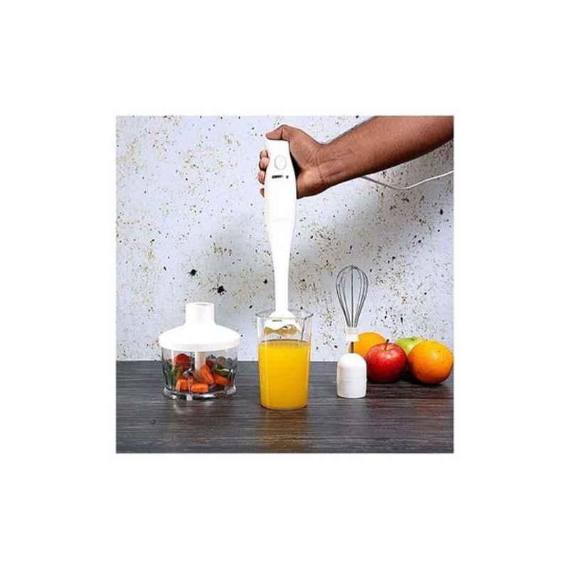 Geepas 200W Glass White, Silver & Black Electric Hand Blender, GHB6144