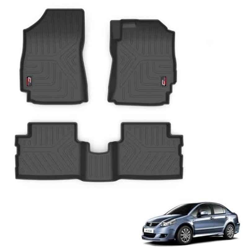 Kozdiko Thermoplastic Polyolefins 3D Life Long Car Floor Mat Set for Maruti Suzuki SX4