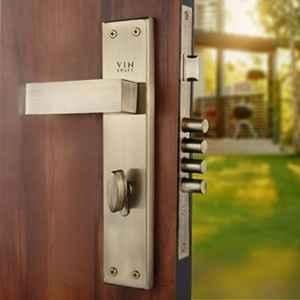 VIN KRAFT 10 inch 60mm Stainless Steel Antique Brass Mortise Door Lock Handle Set with 3 Keys, VK005-10CY-OSK-AB