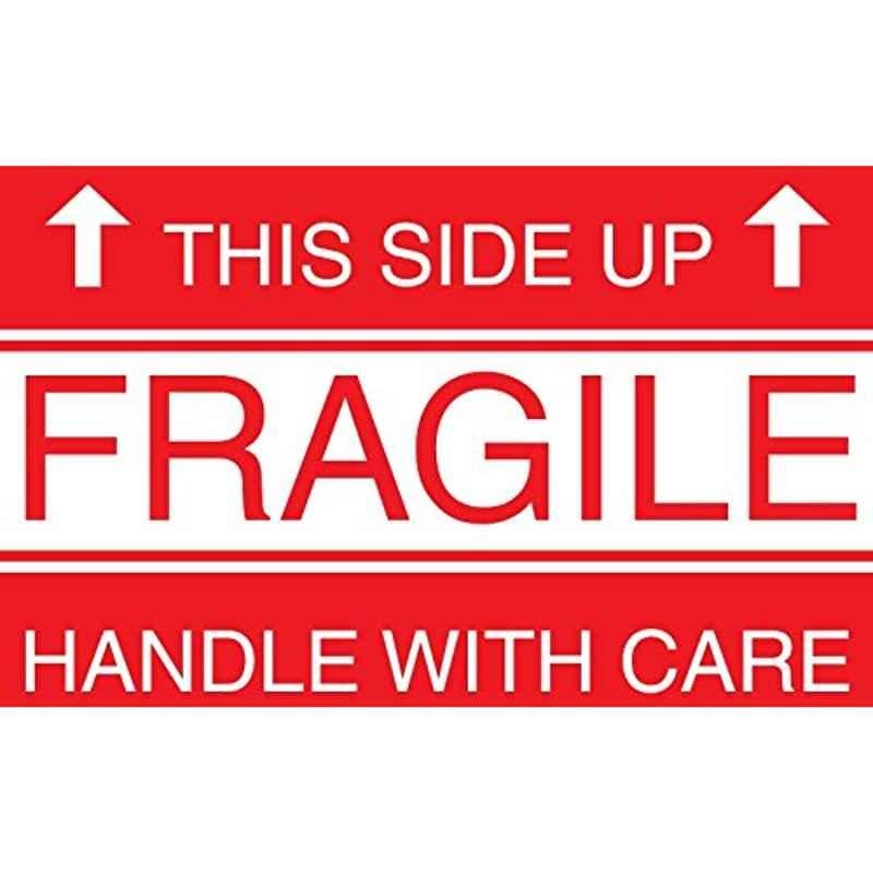 Color World Express Vinyl Self Adhesive This Side Up Fragile Handle with Care Signage Sticker