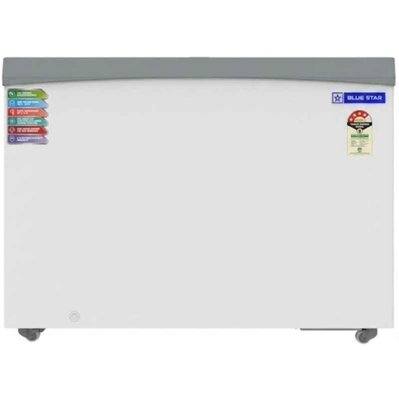 Blue Star 315 Litre 4 Star White Double Door Glass Top Deep Freezer, GT4-N350