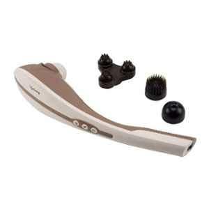 Lifelong 16W Brown Rechargeable Cordless Tapping Body Massager with 3 Attachments, LLM45