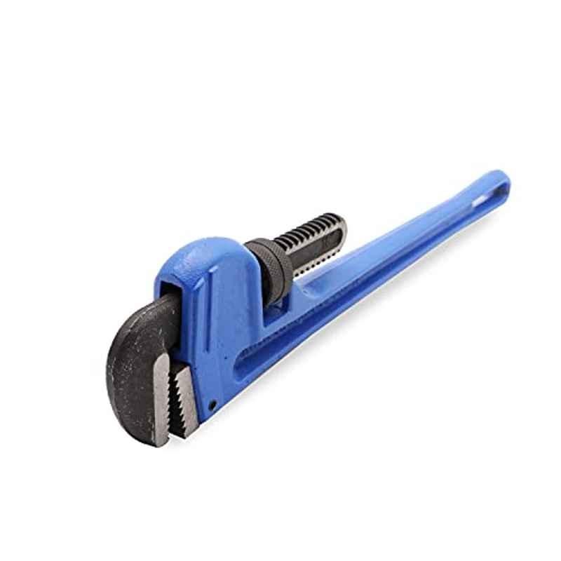 Max Germany 8 inch Iron Blue & Grey C Shaped Straight Pipe Wrench, 309-08