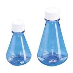 Tarsons 500ml PETG Sterile Erlenmeyer Cell Culture Flask with HDPE White Cap, 443030 (Pack of 12)