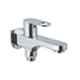 Jaquar Ornamix Prime Black Chrome Quarter Turn 2 Way Bib Cock Tap with Wall Flange, ORP-BCH-10041PM