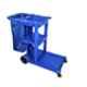 Makage 100L Blue Plastic Housekeeping Janitor Cart, MAKAGE-HJC