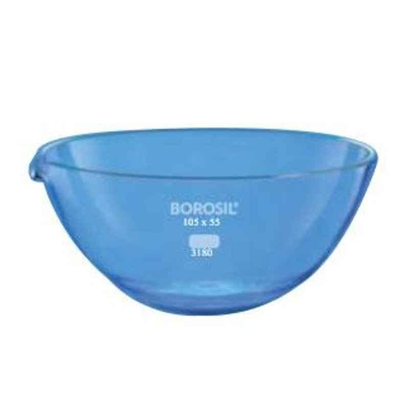 Borosil 165ml Evaporating Flat Bottom Dish with Pour Out, 3180072
