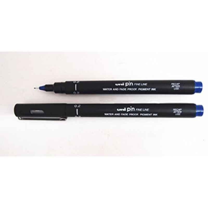 Mitsubishi MI-PIN200-02-BE 0.2mm Blue Uni Pine Line Pen, NDS-107280 (Pack of 12)